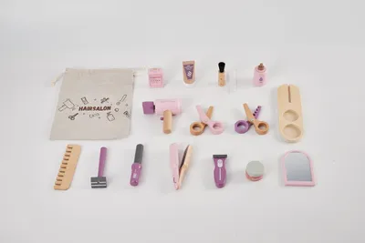 Produktbild von Omgoods – Holzesatz für Kinder zum Frisieren mit Make-up-Accessoires