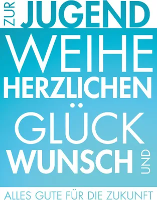 Produktbild von Jugendweihe - Glückwunschkarte im Format 11,5 x 17 cm mit