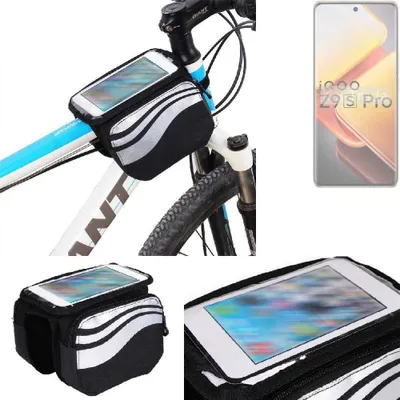 Produktbild von K-S-Trade Rahmentasche Fahrrad-Halterung kompatibel mit Vivo iQOO Z9s Pro Rahmenhalterung Fahrrad Handyhalterung Fahrradtasche Handy Smartphone