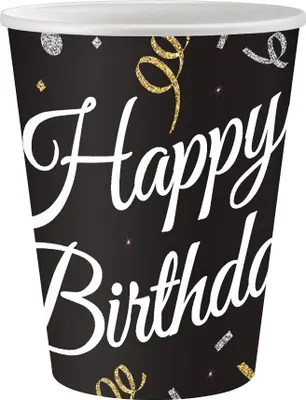 Obrázok produktu pre Papierový pohár Happy Birthday 6 kusov Godan