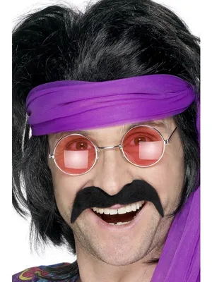 Produktbild von Bart 70er Jahre Schwarz Hippiebart Hippie Flower Power schwarzer