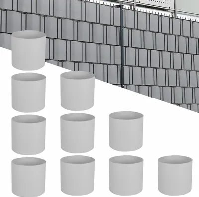 Produktbild von LZQ 30 Stück Sichtschutzstreifen Hart PVC 2,5m x 19cm Sichtschutz Windschutz Gartenzaun für Doppelstabmattenzaun Zaunsichtschutz, Grau