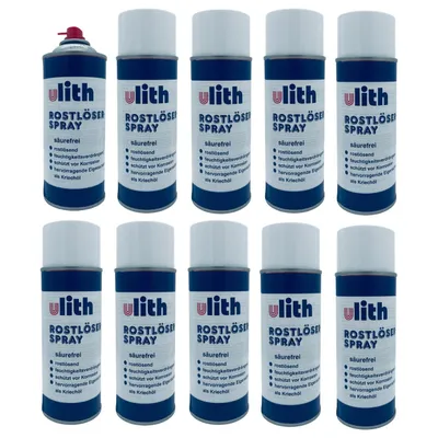 Produktbild von ARLI Set: 12x Ulith Rostlöser Spray 400ml Rostlockerer Rostentferner Kontaktspray Schmiermittel Kriechöl Korrosion