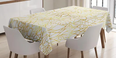 Immagine prodotto di ABAKUHAUS tovaglia contemporanea, decorazione astratta con motivi animali esotici - stampa femminile e affascinante, 140 x 170 cm, giallo e bianco