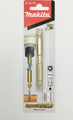 Produktbild von Makita BIT Doppelkreuzschlitzbit Impact Gold Torosion PH3 - 90 mm, 1 Stück B-45179