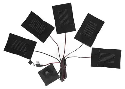 Productafbeelding van Elektrische vest met 5 functies, verwarmingskussen, 3 standen, temperatuurregeling, USB-verwarming, waterdicht, verwarming met composietvezels