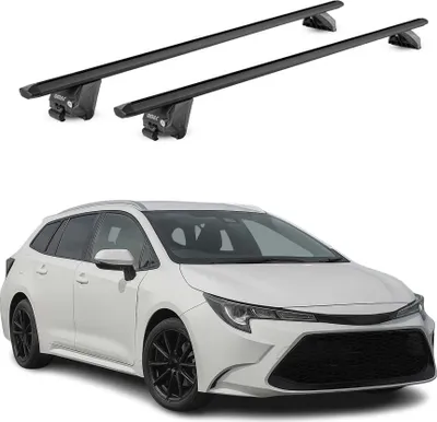 Image de Barres de toit transversales pour Suzuki Swace 2021-2025 Alu Noir 2 pièces ABE