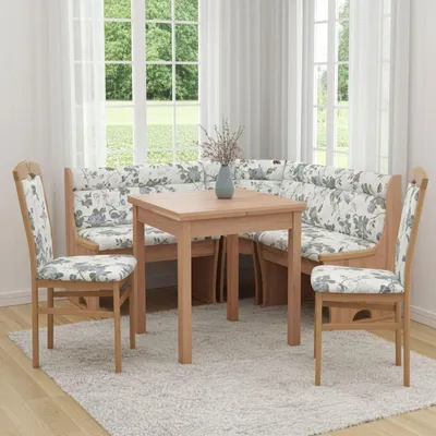 Produktbild von Eckbankgruppe 4-teilig in Eiche-NB/Beige
