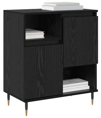 Immagine prodotto di vidaXL Credenze 2 pezzi Nero effetto rovere