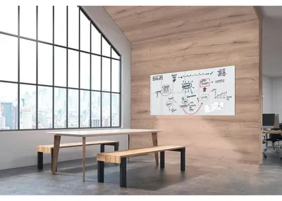 Produktbild von SIGEL GL235 Glas-Whiteboard / große Glasmagnettafel Artverum, 240 x 120 cm, super-weiß
