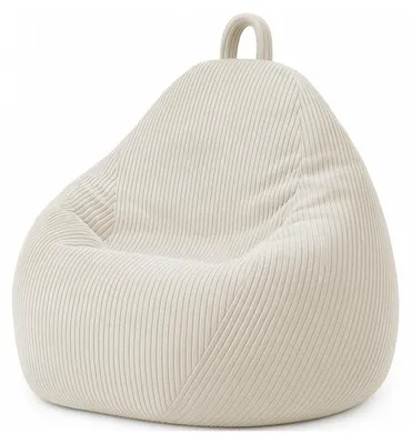 Image de Pouf poire déhoussable velours côtelé BANANAIR 80x70 cm beige