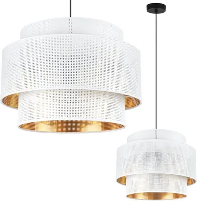 Produktbild von Asti Trio Hängelampe Weiss Gold 45Cm Mesh