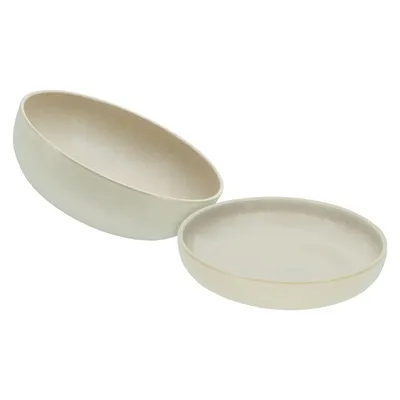 Obrázok produktu pre CreaTable, 30005, Uno Sand, misa na šalát 2-dielna, kamenina