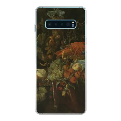 Produktbild von MuchoWow® Handyhülle Schutzhülle Hülle für Samsung Galaxy S10 Plus Stilleben mit Obst und einem Hummer - Gemälde von Jan Davidsz. de Heem Silikon Softcase Handy Hülle - Schutzhülle