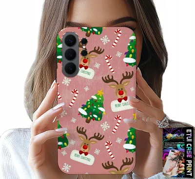 Produktbild von Etui Do Samsung Galaxy S26 Ultra - Świąteczne Renifery Choinki Laska Wzory
