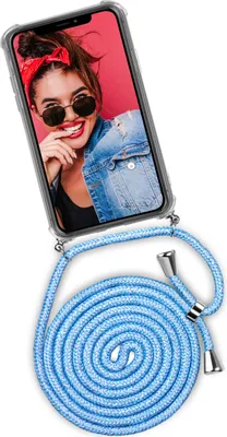 Produktbild von TWIST-Case + TWIST-Cord für iPhone Xs Max, Farbe:Chilly Jeans (Silber)