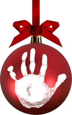 Productafbeelding van Pallina di Natale rossa da appendere all'albero - Rosso - Personalizzabile con impronta e pennarello dorato