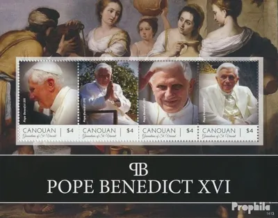 Produktbild von Briefmarken St. Vincent - Canouan 2014 Mi 367-370 Kleinbogen (kompl.Ausg.) postfrisch Papst Benedikt XVI.
