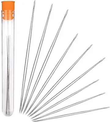 Produktbild von 10pcs Perlennadel 5,5 cm 7,5 cm 10 cm 11,5 cm 12,5 cm Leichtes Stahl große Augennadeln für Schmuck
