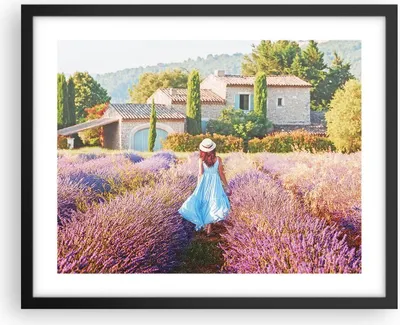 Produktbild von Gerahmtes Poster - Schwarzer Rahmen - Boho Heidekraut Frau - 50x40 cm - Wand Bild - Wanddeko - Wandbilder - Kunstposter - Wandposter - Bilderrahmen - Bilder - Kunstdruck - P2BAA50x40-4420
