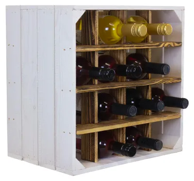 Produktbild von Weinregal "16er" weiß innen geflammt