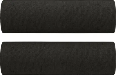 Immagine prodotto di Cuscini Decorativi 2 pz Nero Ø15x50 cm in Tessuto