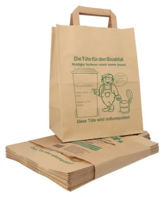 Obrázok produktu pre Papstar Komposttüten 10l braun 28 x 22 x 28 cm 15 Stück