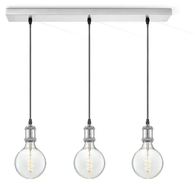 Produktbild von Home Sweet Home Hängeleuchte Chrom Vintage LED 3L G125 dimmbar E27 klar