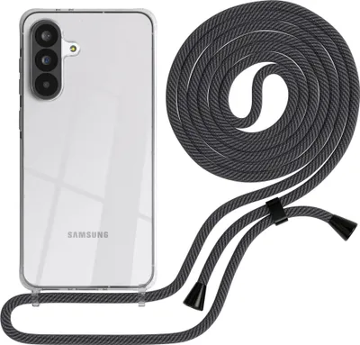 Produktbild von EAZY CASE Handykette mit Hülle für Samsung Galaxy A56 Backcover Handykette, zum Umhängen in Dunkelgrau
