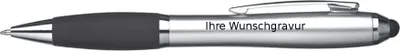 Produktbild von Touchpen Kugelschreiber mit Gravur / Farbe: silber-schwarz