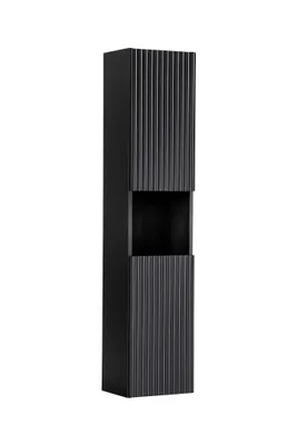 Produktbild von COMAD | Badmöbelset, aus Waschtischunterschränken + Hängesäule, NOVA BLACK und NOVA OAK