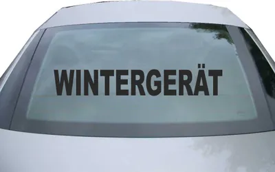 Produktbild von Indigos UG - Aufkleber Heckscheibe & Motorklappe DE2284 - schwarz - 600x114 mm - Wintergerät - Auto Scheiben Fenster Heckklappe Tuning Racing JDM - Die cut