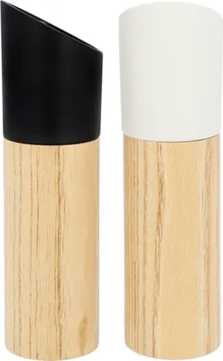 Immagine prodotto di Macina sale e pepe Krumble in legno - Elegante set per sale e pepe - Macina sale - Set per sale e pepe - Nero