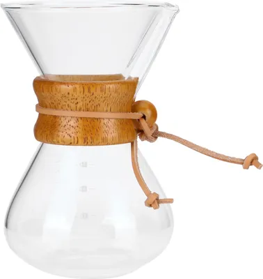 Image de Cafetière en verre résistant aux hautes températures Cafetière à goutte avec filtre en acier inoxydable (400ml)