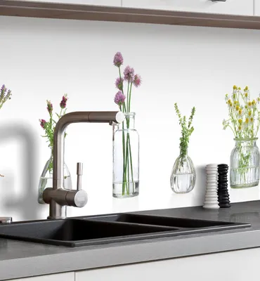 Produktbild von Küchenrückwand selbstklebend Pflanzen in Vase Spritzschutz Folie 340 x 60cm