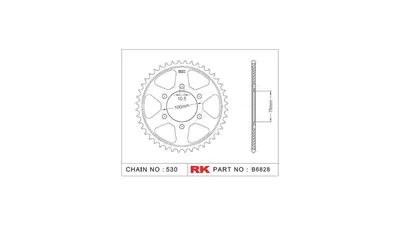 Produktbild von Rk Kettenrad 530 43z Stahl silber