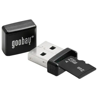 Immagine prodotto di Goobay 95678 Lettore di schede USB 2.0, nero - per la lettura di schede di memoria Micro SD e SD