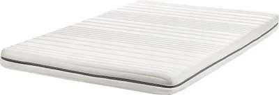 Obrázek produktu pro BELIANI Pěnová matrace bílá 140 x 200 cm polyester látkový snímatelný potah se zipem pro dvojlůžko středně tvrdá
