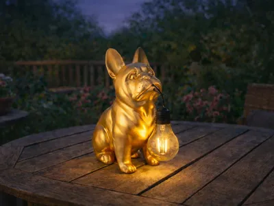Produktbild von Solarleuchte Gold, Höhe 24,5cm