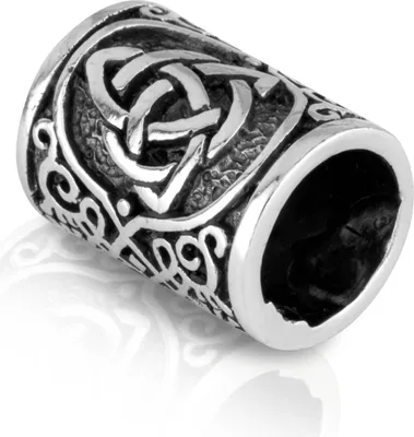 Produktbild von Triquetra aus 925 Sterling Silber Bartperle Germanisch Keltisch Wikinger 3580