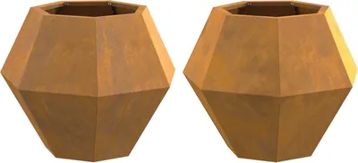 Produktbild von Pflanzkübel 2 pcs Rostig 50 x 50 x 40 cm Wetterfeststahl