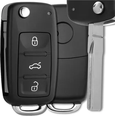Immagine prodotto di EDIBAZZAR | Alloggiamento del telecomando con 3 pulsanti per VW Golf VI, Touran, Polo, Caddy