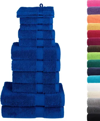 Productafbeelding van vidaXL 12-delige premium handdoekenset SOLUND Blauw, 600 g/m²