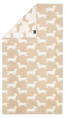Productafbeelding van Cawö Douchehanddoek "We love Dogs" 6246, kleur: naturel/beige, afmeting: 80x150 cm