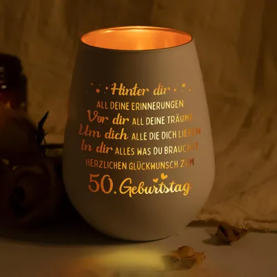 Productafbeelding van Windlicht - Decoratieve glazen lantaarn - Tafeldecoratie - 50 stuks.