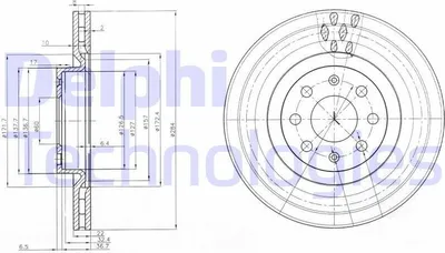 Immagine prodotto di 2x disco freno DELPHI BG3944 per OPEL Corsa D hatchback (S07) Adam (M13) 284mm