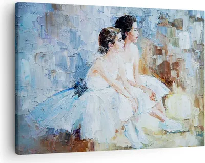 Produktbild von Bild auf Leinwand - Leinwandbild - Balletttänzer tanzen - 70x50cm - Wand Bild - Wanddeko - Leinwanddruck - Bilder - Kunstdruck - Wanddekoration - Leinwand bilder - Wandkunst - AA70x50-3767