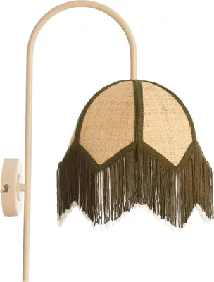 Obrázek produktu pro Light & Living - nástěnné svítidlo - Sulina - zelená - rostlinné materiály - E27 - 3128176