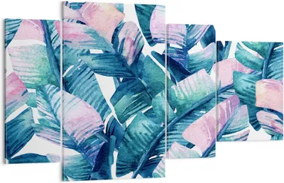 Produktbild von Bild auf Leinwand - Leinwandbild - Blatt Pflanze Blume - 120x70cm - Wand Bild - Wanddeko - Leinwanddruck - Bilder - Kunstdruck - Wanddekoration - Leinwand bilder - Wandkunst - DL120x70-3949