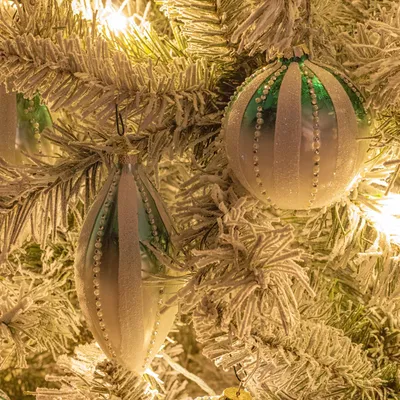 Produktbild von Solidchoice – Set mit 4 kegelförmigen Glas-Weihnachtsdekorationen
